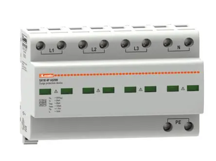 Produktfoto 1 von Lovato, Überspannungsschutz, 1-phasig, 1.4 kV 100 kA DIN-Hutschiene Monoblock SA1B