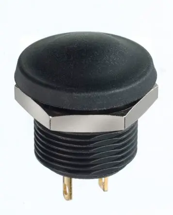 Produktfoto 1 von APEM IX Druckschalter Schwarz Tastend Panel Ø 2 x 8 mm, SPST / 2A 28 V dc, IP67, IP69K