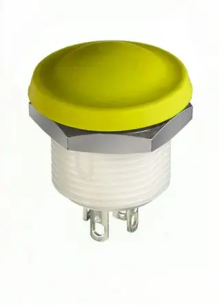 Produktfoto 1 von APEM IX Druckschalter Gelb Tastend Panel Ø 2 x 8 mm, SPST / 2A 28 V dc, IP67, IP69K