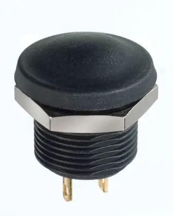 Produktfoto 1 von APEM IX Druckschalter Schwarz Tastend Panel Ø 2 x 8 mm, 1 Schließer/1 Öffner / 2A 28 V dc, IP67, IP69K