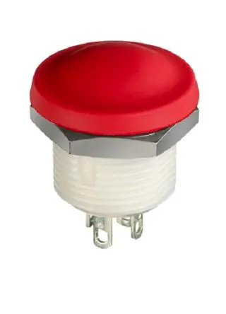 Produktfoto 1 von APEM IX Druckschalter Rot Tastend Panel Ø 2 x 8 mm, 1 Schließer/1 Öffner / 2A 28 V dc, IP67, IP69K