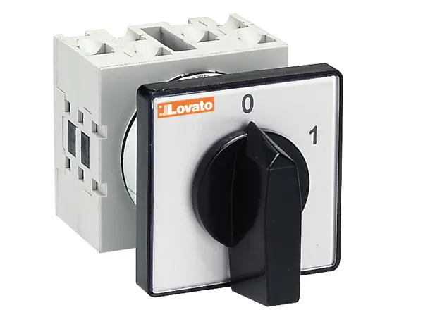 Produktfoto 1 von Lovato GX Nockenschalter, 4-polig / 16A, 4 Schließer, 1, 3-phasig, 2-Stufen, 60°-Wurfwinkel