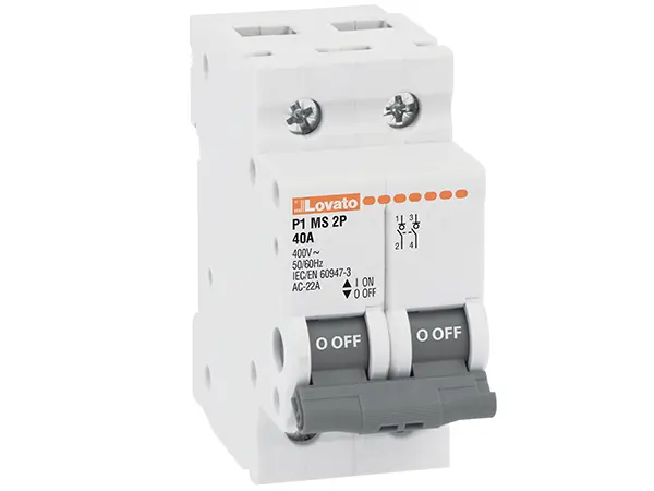 Produktfoto 1 von Lovato P1MS Trennschalter 2P-polig 100A DIN-Schiene 440V ac 3-phasig