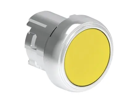 Produktfoto 1 von Lovato Platinum Drucktastenkopf Ø 22.5 mm, Gelb Federrückstellung Glatt, IP66