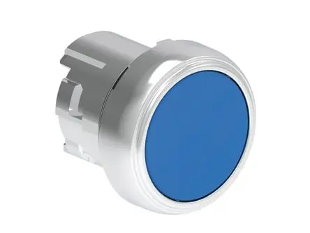 Lovato Platinum Druckschalter Ø 22 mm, Blau Tastend Glatt, IP66