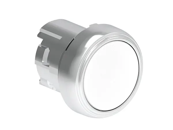 Produktfoto 1 von Lovato Platinum Drucktastenkopf Ø 22.5 mm, Weiß Federrückstellung CSA, IEC, BS, DE, UL Glatt, IP66