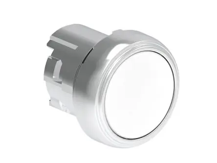 Lovato Platinum Drucktastenkopf Ø 22.5 mm, Weiß Federrückstellung CSA, IEC, BS, DE, UL Glatt, IP66