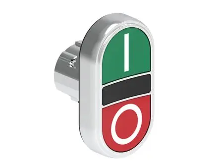 Produktfoto 1 von Lovato Platinum Druckschalter Ø 29.5 mm, Grün, Rot Tastend 2 bündige Drucktasten BS, CSA, DE, IEC, UL Tropfen, IP66