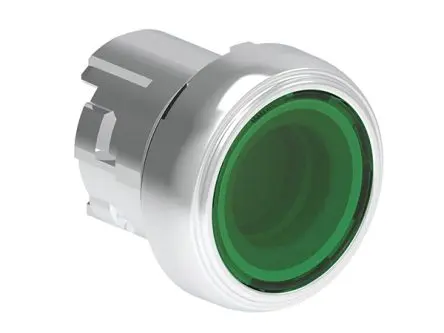 Produktfoto 1 von Lovato Platinum Druckschalter Ø 22 mm, Grün Federrückstellung Glatt Rund, IP66