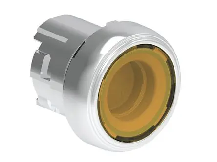 Produktfoto 1 von Lovato Platinum Druckschalter Ø 22 mm, Gelb Federrückstellung Glatt, IP66