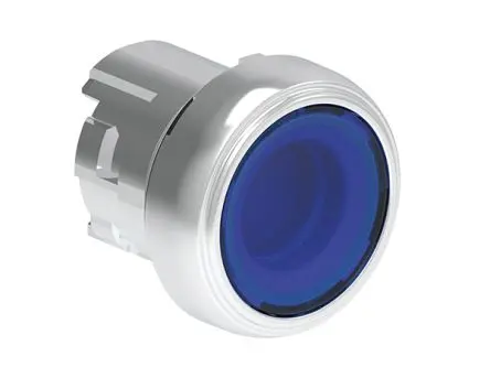 Produktfoto 1 von Lovato Platinum Druckschalter Ø 22 mm, Blau Federrückstellung Glatt Rund, IP66