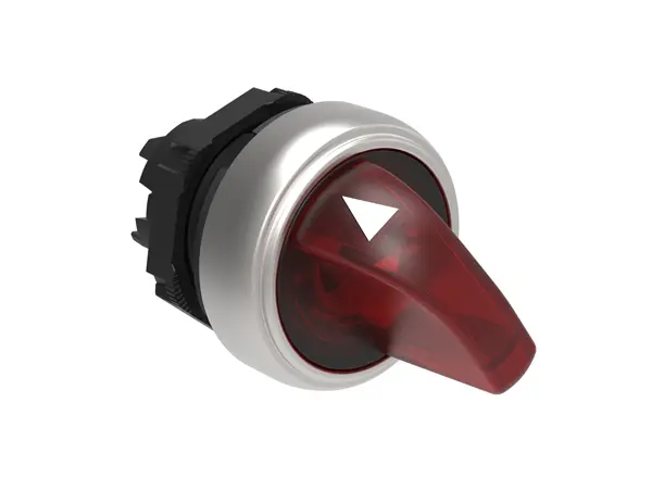 Produktfoto 1 von Lovato LPCSL12 Wählschalterkopf Beleuchtet Rot 2-Positionen 22mm