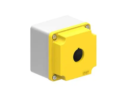 Produktfoto 1 von Lovato LPZM Leere Steuerstation, 1 x Ø 22.5 mm, Gelb, Aluminium, IP66, IP40