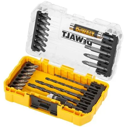 Produktfoto 1 von DeWALT HSS Drehung Satz 3 mm → 50 mm, 25-teilig für Mehrmaterial