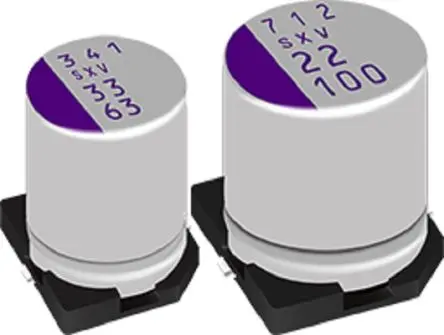 Produktfoto 1 von Panasonic SXV Oberfläche Festkondensator 82 μF ±20 % / 72V dc, Ø 10 mm x 12.6 mm, 105 °C
