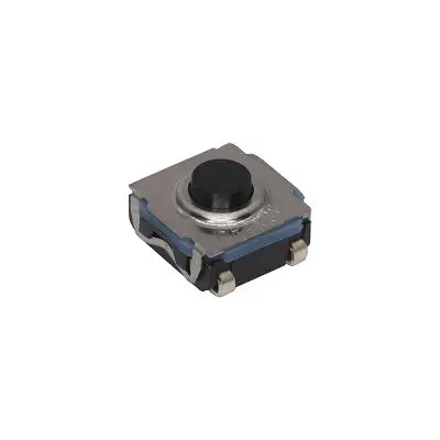 Produktfoto 1 von C & K IP67 Taster SPST Hartes Betätigungselement, Lötanschluss 50mA Tastend 2.8 mm Silber Oberfläche B. 6.2mm L. 6.2 mm
