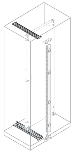 Produktfoto 1 von ABB IS2 Führungsschiene B. 185 mm H. 185 mm L. 800 mm Galvanisierter Stahl für Is2-Gehäuse