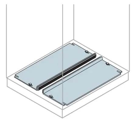 Produktfoto 1 von ABB Galvanisierter Stahl Flanschplatte verschiebbar, 600mm Am2-Schränke, IS2-Gehäuse x 500 mm