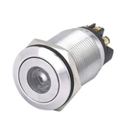Produktfoto 1 von RS PRO SW19S Druckschalter Grün Beleuchtet Rastend Panel Ø 10 x 19.2 mm, DPST / 5A 250 V ac, IP65