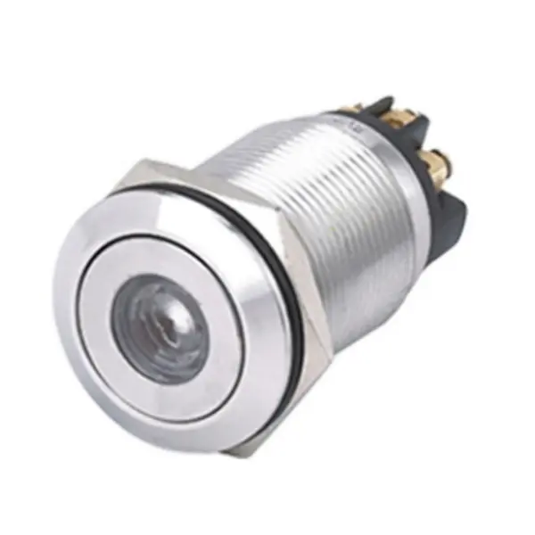 Produktfoto 1 von RS PRO SW19S Druckschalter Grün Beleuchtet Rastend Panel Ø 10 x 19.2 mm, DPST / 5 A 24 V dc 250 V ac, IP65