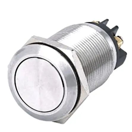 Produktfoto 1 von RS PRO SW16SSN Druckschalter Tastend Panel Ø 10 x 16.2 mm, 1 Schließer / 5A 250 V ac, IP65