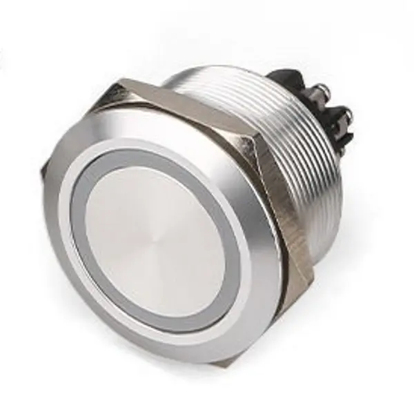 Produktfoto 1 von RS PRO SW25S Druckschalter Grün Beleuchtet Tastend Panel Ø 25 mm, DPST / 5 A 24 V dc 250 V ac, IP65