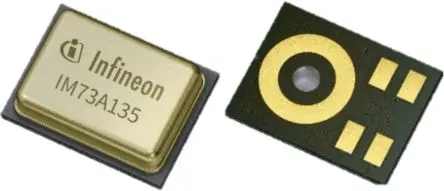 Produktfoto 1 von Infineon 5-Pin Mikrofon Versiegelte Doppelmembran-MEMS Analog Rundstrahl -37dB PG-LLGA-5 73 dB 1.52 V 3 V