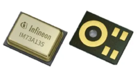 Produktfoto 1 von Infineon 5-Pin Mikrofon Versiegelte Doppelmembran-MEMS Analog Rundstrahl -37dB PG-LLGA-5 73 dB 1.52 V 3 V