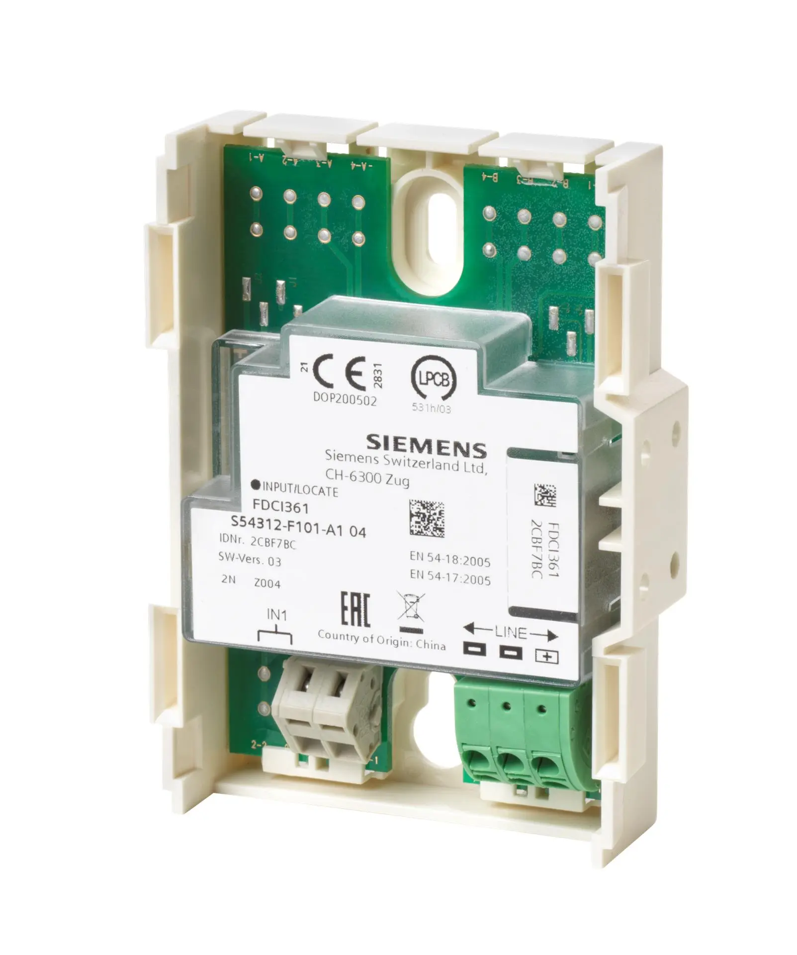 Produktfoto 1 von Siemens Schaltmodul, Typ Schaltmodul zur Verwendung mit FDnet/C-NET-adressierte Detektorleitung