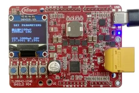 Produktfoto 1 von Infineon TLD5542-1 Half-Bridge Controller Evaluierungsplatine, TLD5542-1CHG_Shield Akkuladegerät, für Arduino UNO