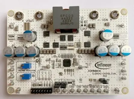 Produktfoto 1 von Infineon TLD5542-1 Evaluierungsplatine, TLD5542-1HIPOW_EVAL Abwärtsregler
