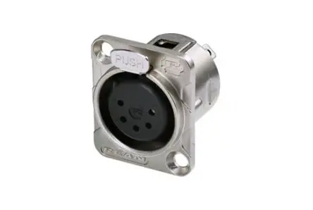 Produktfoto 1 von Re-An Products Gerade 5-polig Steckhülse Buchse Zinn Silber XLR-Steckverbinder