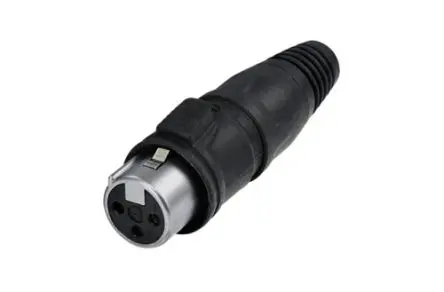 Produktfoto 1 von Re-An Products Gerade 3-polig Steckhülse Buchse Zinn Silber XLR-Steckverbinder, 50V