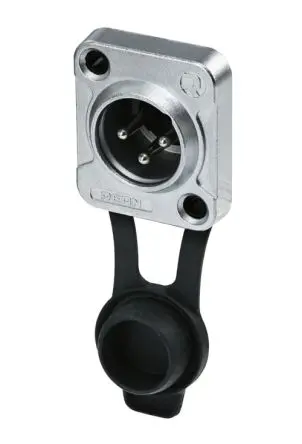 Produktfoto 1 von Re-An Products Gerade 3-polig Steckhülse Stecker Zinn Schwarz XLR-Steckverbinder, 50V