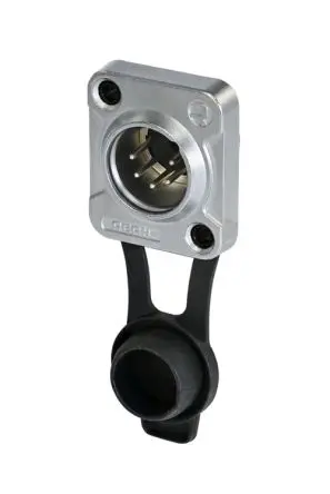 Produktfoto 1 von Re-An Products Gerade 5-polig Steckhülse Stecker Zinn Schwarz XLR-Steckverbinder, 50V