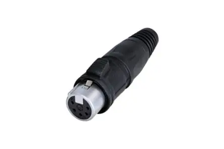 Produktfoto 1 von Re-An Products Gerade 5-polig Steckhülse Buchse Zinn Silber XLR-Steckverbinder, 50V