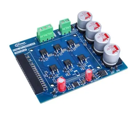 Produktfoto 1 von Infineon Infineons 60 V OptiMOSTM power MOSFETs Evaluierungsplatine, EVALM7LVMOSINVTOBO1 3-Phasen-Wechselrichter, für