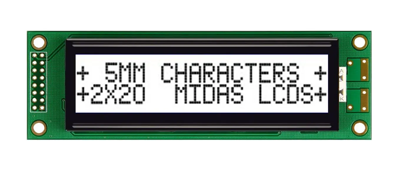 Produktfoto 1 von Midas Alphanumerische LCD-Anzeige, Alphanumerisch LED 2 x 20