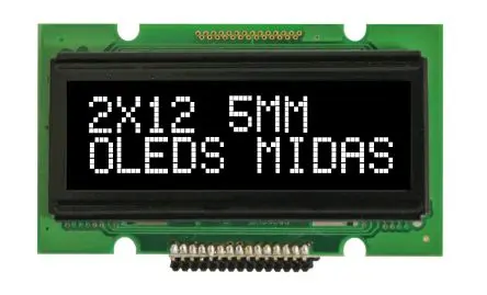 Produktfoto 1 von Midas 1.6 Zoll Weiß OLED-Display, 46 x 14.5 mm Passiv-Matrix COB Parallel