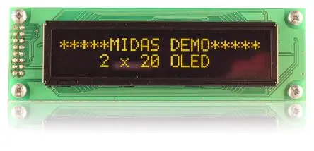 Produktfoto 1 von Midas 3.08 Zoll Gelb OLED-Display, 85 x 18.6 mm COB Parallel