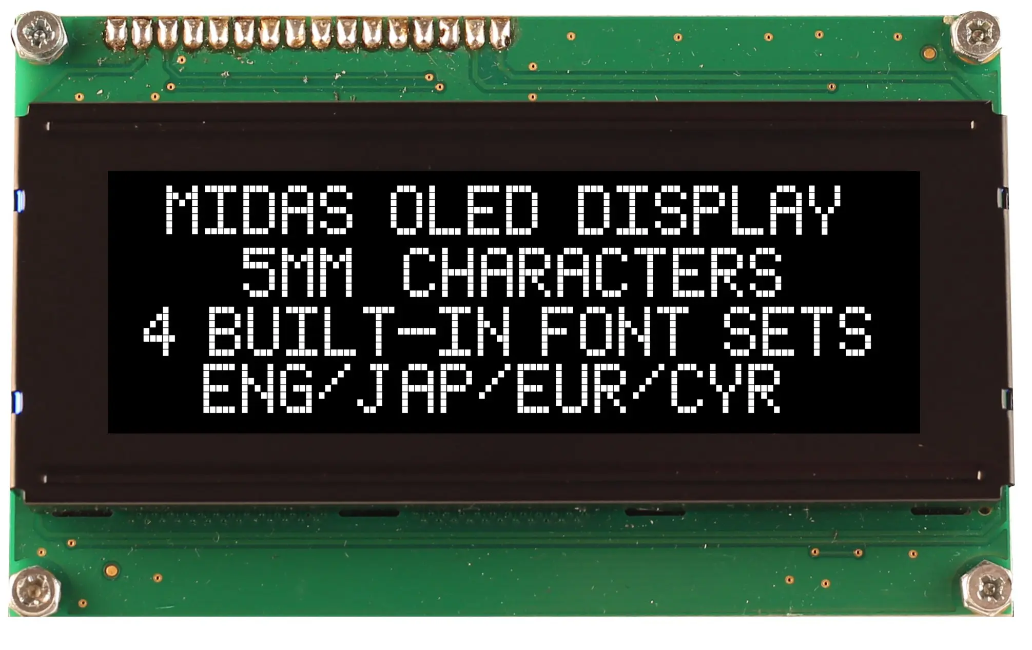 Produktfoto 1 von Midas OLED-Display, 77 x 25.2 mm COB Parallel