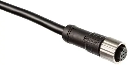Produktfoto 1 von Amphenol Industrial X-Lok Push Lock Miniature Rundsteckverbinder Buchse 5-polig 16A Kabel IP68