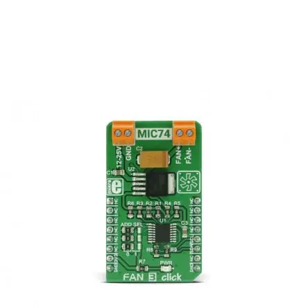 Produktfoto 1 von MikroElektronika MIC74-2, MIC29152 Entwicklungswerkzeug für Motoren und Robotik, Fan 3 Click Lüftersteuerung, für Lüfter