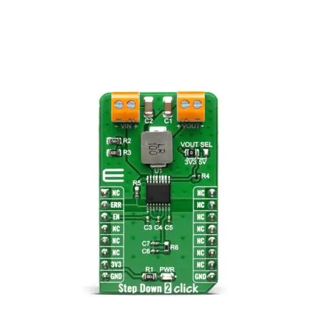 Produktfoto 1 von MikroElektronika L6986HTR Entwicklungsbausatz Spannungsregler, Step Down 2 Click Abwärtsregler, für LNMs, PLCs