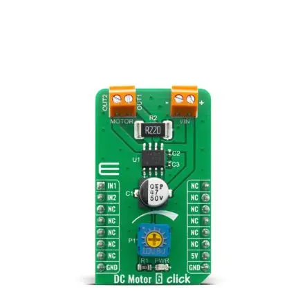 Produktfoto 1 von MikroElektronika TB67H451FNG Entwicklungswerkzeug für Motoren und Robotik, DC Motor 6 Click Treiber für