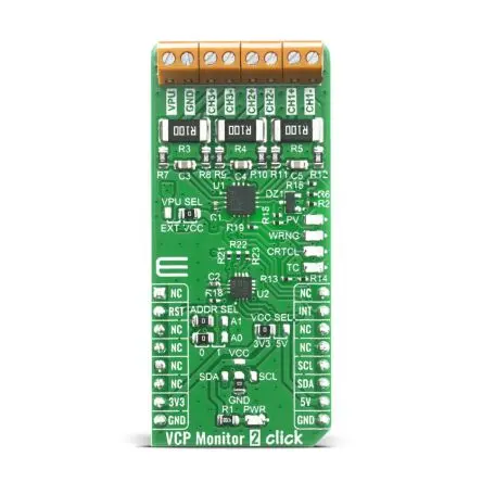 Produktfoto 1 von MikroElektronika INA3221-Q1 Entwicklungsbausatz Spannungsregler, VCP Monitor 2 Click Spannungsmessung, für ECU