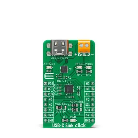 Produktfoto 1 von MikroElektronika STUSB4500 Entwicklungsbausatz Spannungsregler, USB -C Sink Click USB-Leistungssteuereinheit