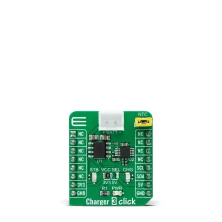 Produktfoto 1 von MikroElektronika TP4056 Entwicklungsbausatz Spannungsregler, Charger 3 Click Akkuladegerät