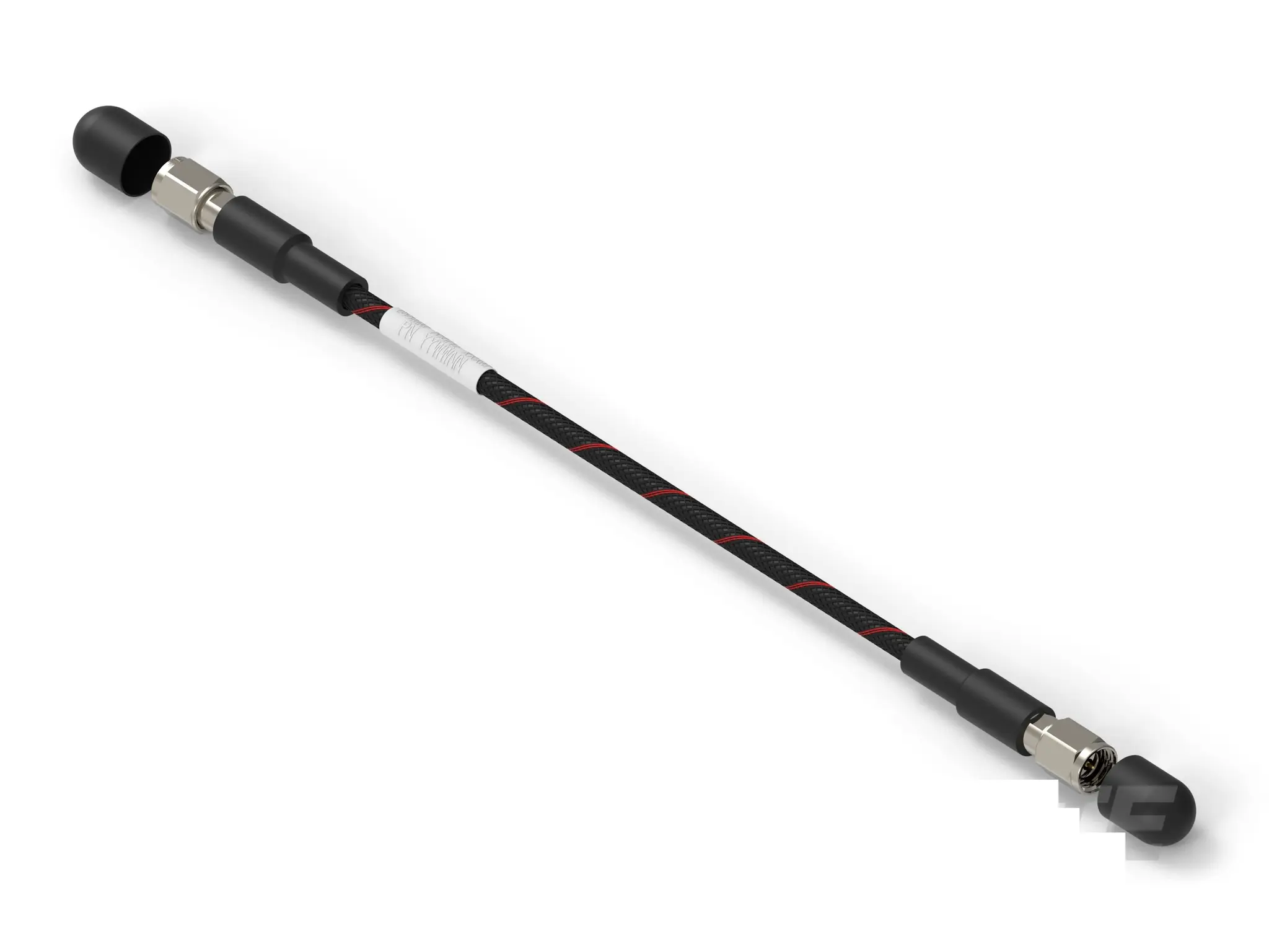 Produktfoto 1 von TE Connectivity 1.85mm, 1.85 mm Flexible doppelte Abschirmung Koaxialkabel, Abgeschlossen, 50 Ω, 1 m, Aussen ø 4.9 mm