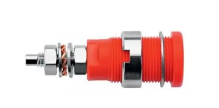 Produktfoto 1 von Schutzinger Stecker Gelb Buchse für Laborstecker, Kontakt Nickel, 1kV 32A M4-Gewinde